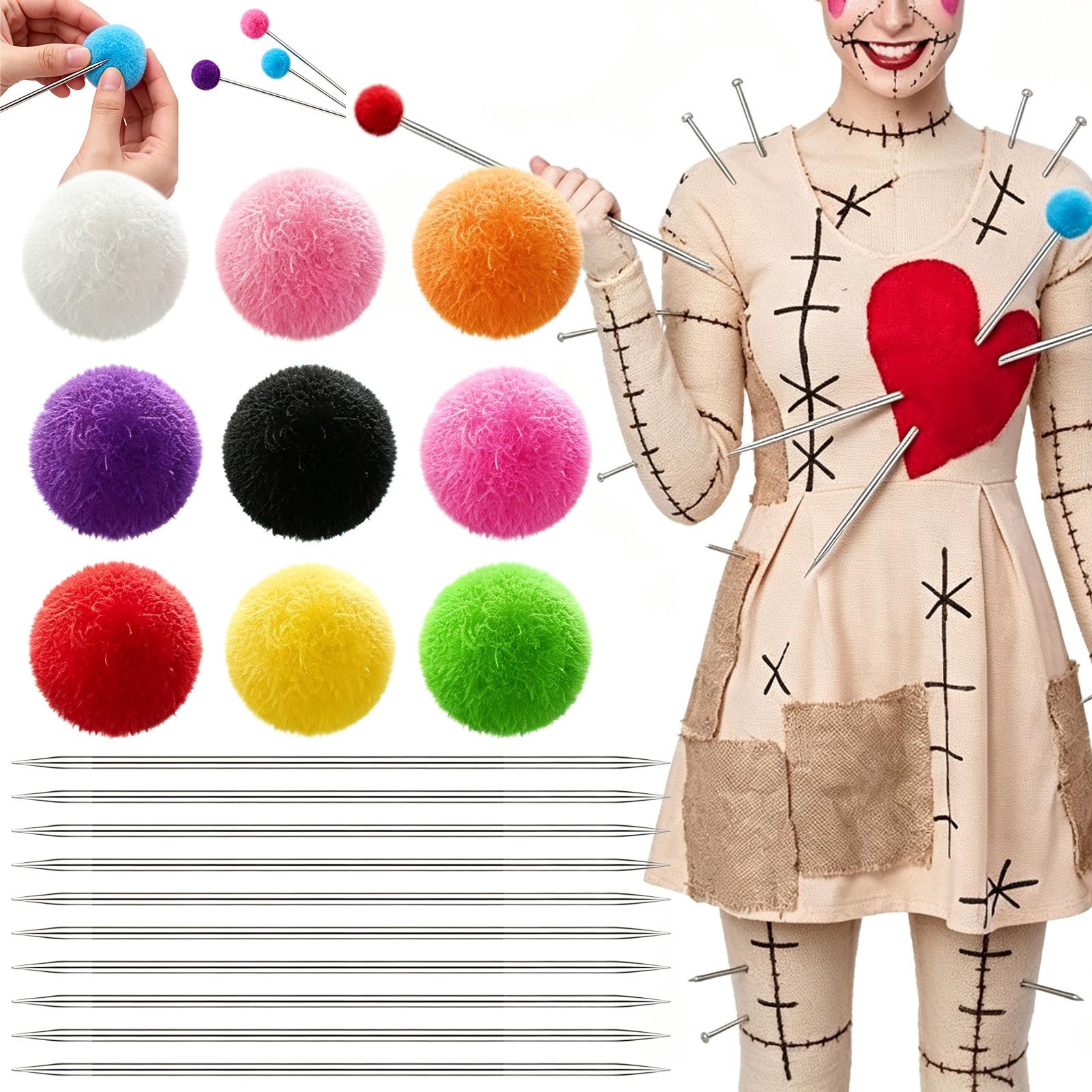 Voodoo Cosplay And Prop - 10 Sets Voodoo Doll Pins Kit