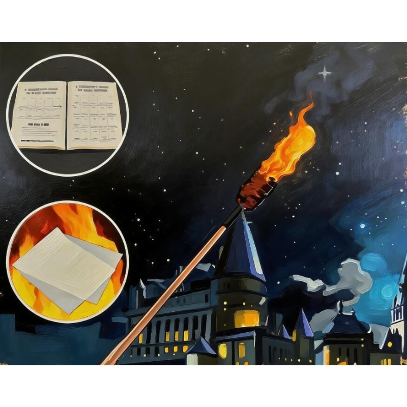 Cosplay Flame Prop - Electronic Fire Flasher Magic Wand Rechargeable