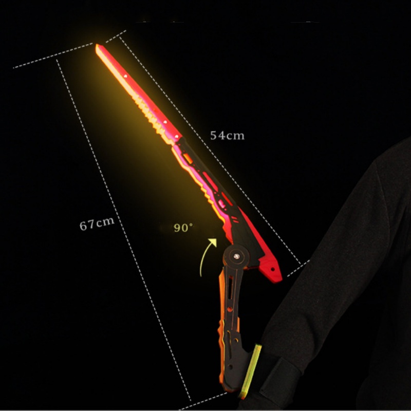 Luminous Cyberpunk Katana Mant - Dva Cosplay Prop ulasan dan harga