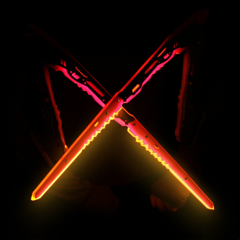 Luminous Cyberpunk Katana Mant - Dva Cosplay Prop ulasan dan harga