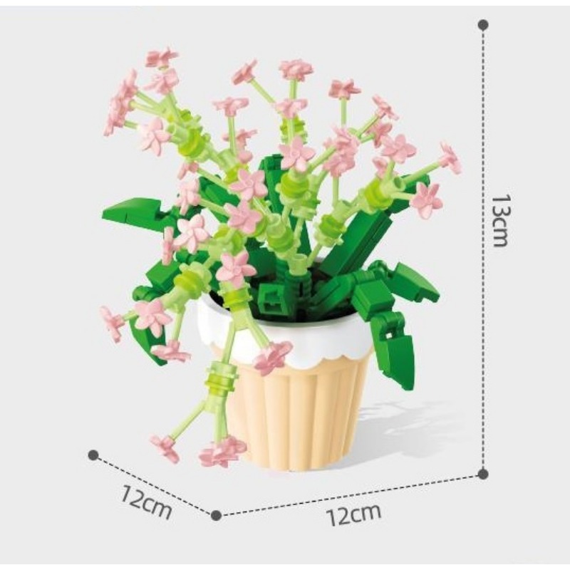 Building Block Potted Flower M - Cosplay Prop Building ulasan dan harga