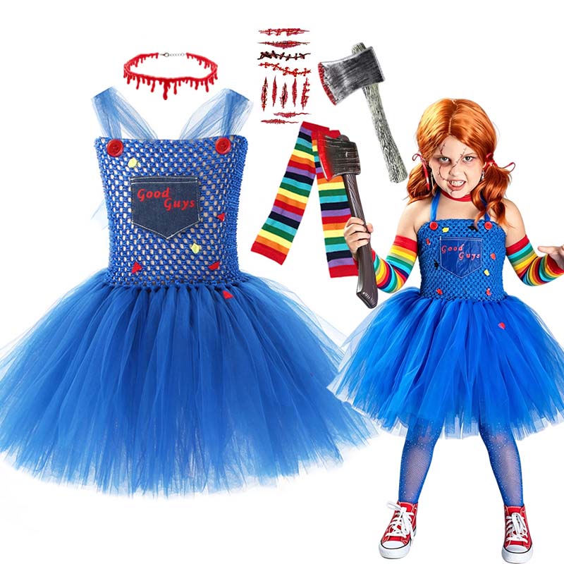 Girls Halloween Scary Doll Cos - Cosplay Floating Prop ulasan dan harga